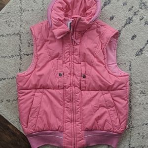 Pink puffy vest
